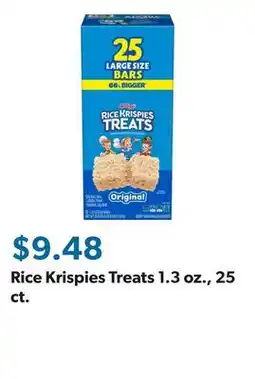Sam's Club Rice Krispies Treats 1.3 oz., 25 ct offer