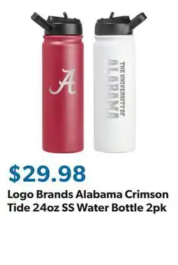 Sam's Club Logo Brands Alabama Crimson Tide 24oz SS Water Bottle 2pk offer