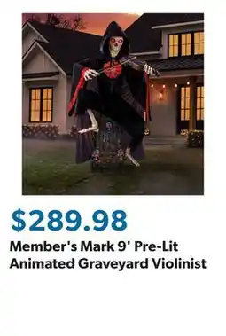 Sam's Club Member's Mark 9' Pre-Lit Animated Graveyard Violinist offer