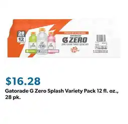 Sam's Club Gatorade G Zero Splash Variety Pack 12 fl. oz., 28 pk offer