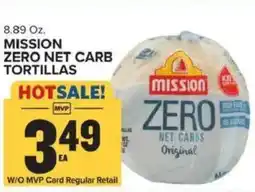 Food Lion Mission zero net carb tortillas offer