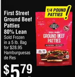 Smart & Final First Street Ground Beef Patties 80% Lean offer