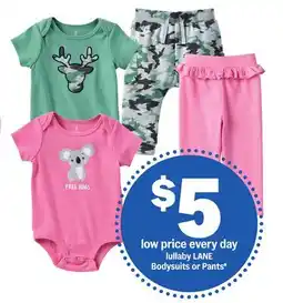 Meijer lullaby LANE Bodysuits or Pants offer