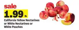 Meijer California Yellow Nectarines or White Nectarines or White Peaches offer