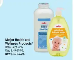 Meijer Meijer Health and Wellness Products offer