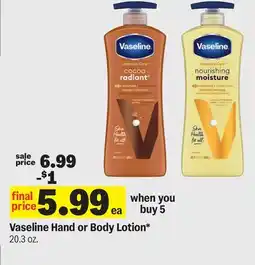 Meijer Vaseline Hand or Body Lotion offer