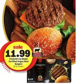 Meijer Frederik's by Meijer Certified Angus Beef Burgers offer