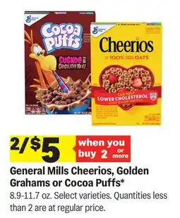 Meijer General Mills Cheerios, Golden Grahams or Cocoa Puffs offer
