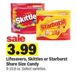 Meijer Lifesavers, Skittles or Starburst Share Size Candy offer