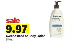 Meijer Aveeno Hand or Body Lotion offer