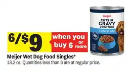 Meijer Meijer Wet Dog Food Singles offer