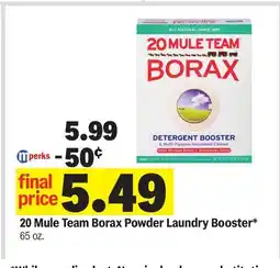 Meijer 20 Mule Team Borax Powder Laundry Booster offer