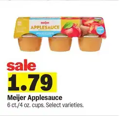 Meijer Meijer Applesauce offer