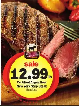 Meijer Certified Angus Beef New York Strip Steak offer