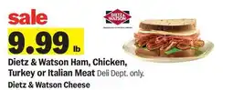 Meijer Dietz & Watson Ham, Chicken, Turkey or Italian Meat offer