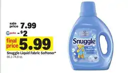 Meijer Snuggle Liquid Fabric Softener offer