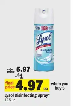 Meijer Lysol Disinfecting Spray offer