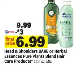 Meijer Head & Shoulders BARE or Herbal Essences Pure Plants Blend Hair Care Products offer