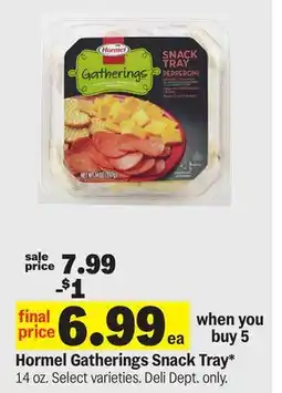 Meijer Hormel Gatherings Snack Tray offer