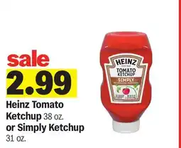 Meijer Heinz Tomato Ketchup 38 oz. or Simply Ketchup 31 oz offer