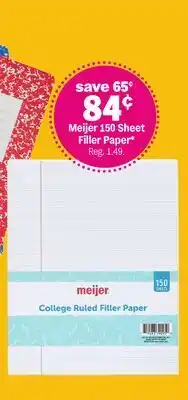 Meijer Meijer 150 Sheet Filler Paper offer