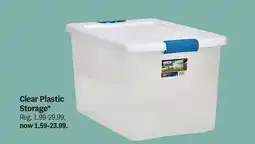 Meijer Clear Plastic Storage offer