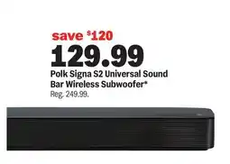 Meijer Polk Signa S2 Universal Sound Bar Wireless Subwoofer offer