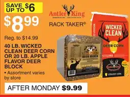 Dunham's Sports 40 LB. CLEAN DEER CORN OR 20 LB. APPLE FLAVOR DEER BLOCK offer