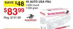Dunham's Sports WINCHESTER 45 AUTO USA FMJ offer