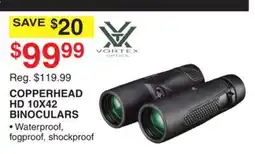 Dunham's Sports VORTEX OPTICS COPPERHEAD HD 10X42 BINOCULARS offer