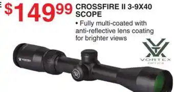 Dunham's Sports CROSSFIRE II 3-9X40 SCOPE offer