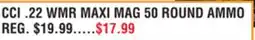 Dunham's Sports CCI .22 WMR MAXI MAG 50 ROUND AMMO offer