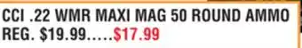 Dunham's Sports CCI .22 WMR MAXI MAG 50 ROUND AMMO offer
