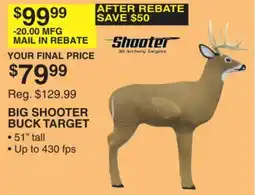 Dunham's Sports SHOOTER BIG SHOOTER BUCK TARGET offer