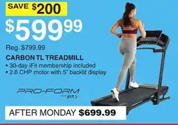 Dunham's Sports PRO-FORM CARBON TL TREADMILL offer