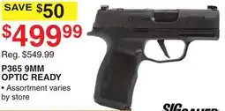 Dunham's Sports SIG SAUER P365 9MM OPTIC READY offer