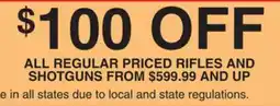 Dunham's Sports ALL REGULAR PRICED RIFLES AND SHOTGUNS offer