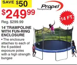 Dunham's Sports PROPEL 14' TRAMPOLINE WITH FUN-RING ENCLOSURE offer