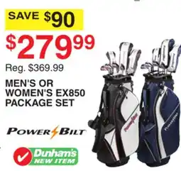Dunham's Sports POWERBILT MEN'S OR WOMEN'S EX850 PACKAGE SET offer