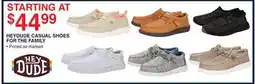 Dunham's Sports HEYDUDE CASUAL SHOES FOR THE FAMILY offer