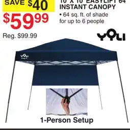 Dunham's Sports 10' X 10' EASYLIFT 64 INSTANT CANOPY offer