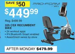 Dunham's Sports 325 CSX RECUMBENT BIKE offer