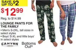 Dunham's Sports LOUNGE PANTS FOR THE FAMILY offer
