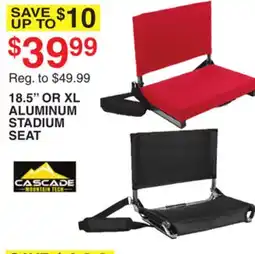 Dunham's Sports 18.5 OR XL ALUMINUM STADIUM SEAT offer