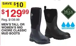 Dunham's Sports MEN'S TALL OR WOMEN'S MID CHORE CLASSIC MUD BOOTS offer