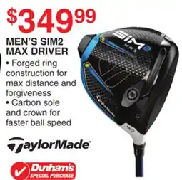 Dunham's Sports MEN'S SIM2 MAX DRIVER offer