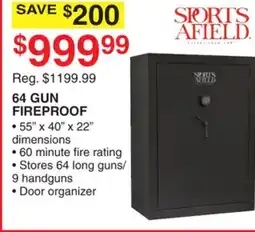 Dunham's Sports SPORTS AFIELD 64 GUN FIREPROOF offer