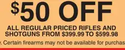 Dunham's Sports RIFLES AND SHOTGUNS offer
