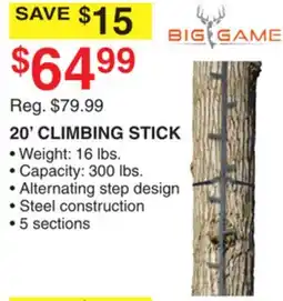 Dunham's Sports BIG GAME 20' CLIMBING STICK offer