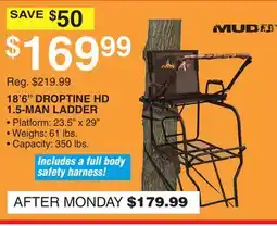 Dunham's Sports MUDDY 18'6 DROPTINE HD 1.5-MAN LADDER offer